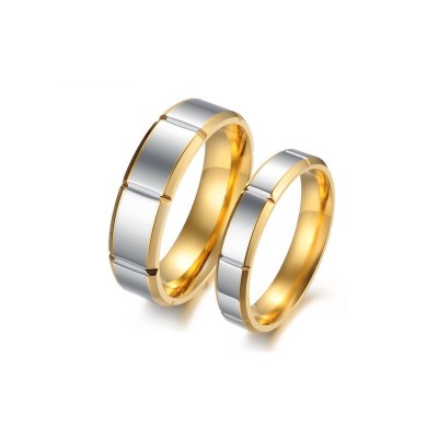 Парные кольца для влюбленных dao_026 из ювелирной стали 316L